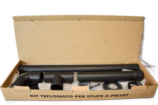 Kit Tubi per Stufa a Pellet Diametro 80 - Acciaio al Carbonio 1,2 mm